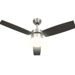 vidaXL Ventilador de techo con luz con mando marrón oscuro 108 cm Marrón oscuro Online