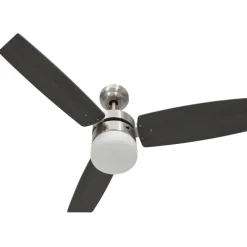 vidaXL Ventilador de techo con luz con mando marrón oscuro 108 cm Marrón oscuro Online