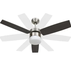 vidaXL Ventilador de techo con luz con mando marrón oscuro 108 cm Marrón oscuro Online