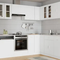 vidaXL Armarios Y Almacenamiento-Vitrina colgante de madera de ingeniería "Lyon" blanca 60x31x60 cm