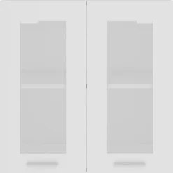 vidaXL Armarios Y Almacenamiento-Vitrina colgante de madera de ingeniería