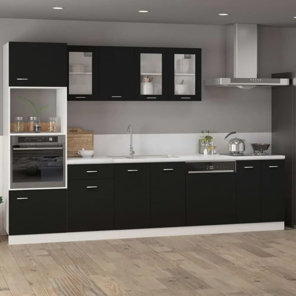 vidaXL Vitrina colgante de madera maciza "Lyon", color , 40 x 31 x 60 cm Negro New