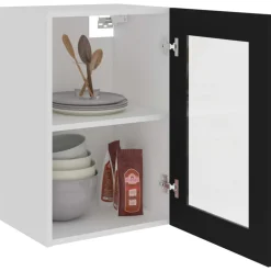 vidaXL Vitrina colgante de madera maciza