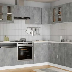 vidaXL Vitrina colgante "Lyon" de, gris hormigón, 60x31x60 cm, madera de ingeniería Gris hormig&oacute;n Online