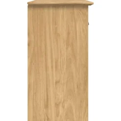 vidaXL Armarios Y Almacenamiento-Vitrina con cajón BODO Marrón miel 115,5 x 44 x 80 cm