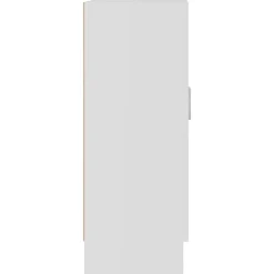 vidaXL Vitrina de madera contrachapada 82,5x30,5x80 cm Blanco