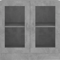 vidaXL Vitrina de madera contrachapada gris hormigón 82,5x30,5x80 cm Gris hormig&oacute;n Online