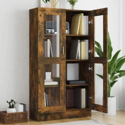 vidaXL Estanterías-Vitrina madera contrachapada 82,5x30,5x150 cm