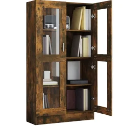 vidaXL Estanterías-Vitrina madera contrachapada 82,5x30,5x150 cm