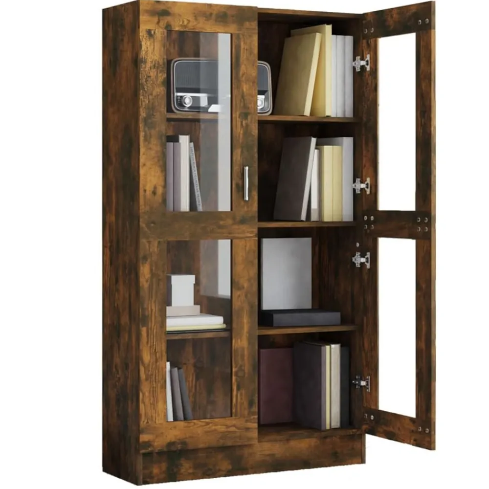 vidaXL Estanterías-Vitrina madera contrachapada 82,5x30,5x150 cm