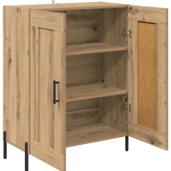vidaXL Armarios Y Almacenamiento-Vitrina Roble artesanal 69,5 x 34 x 90 cm