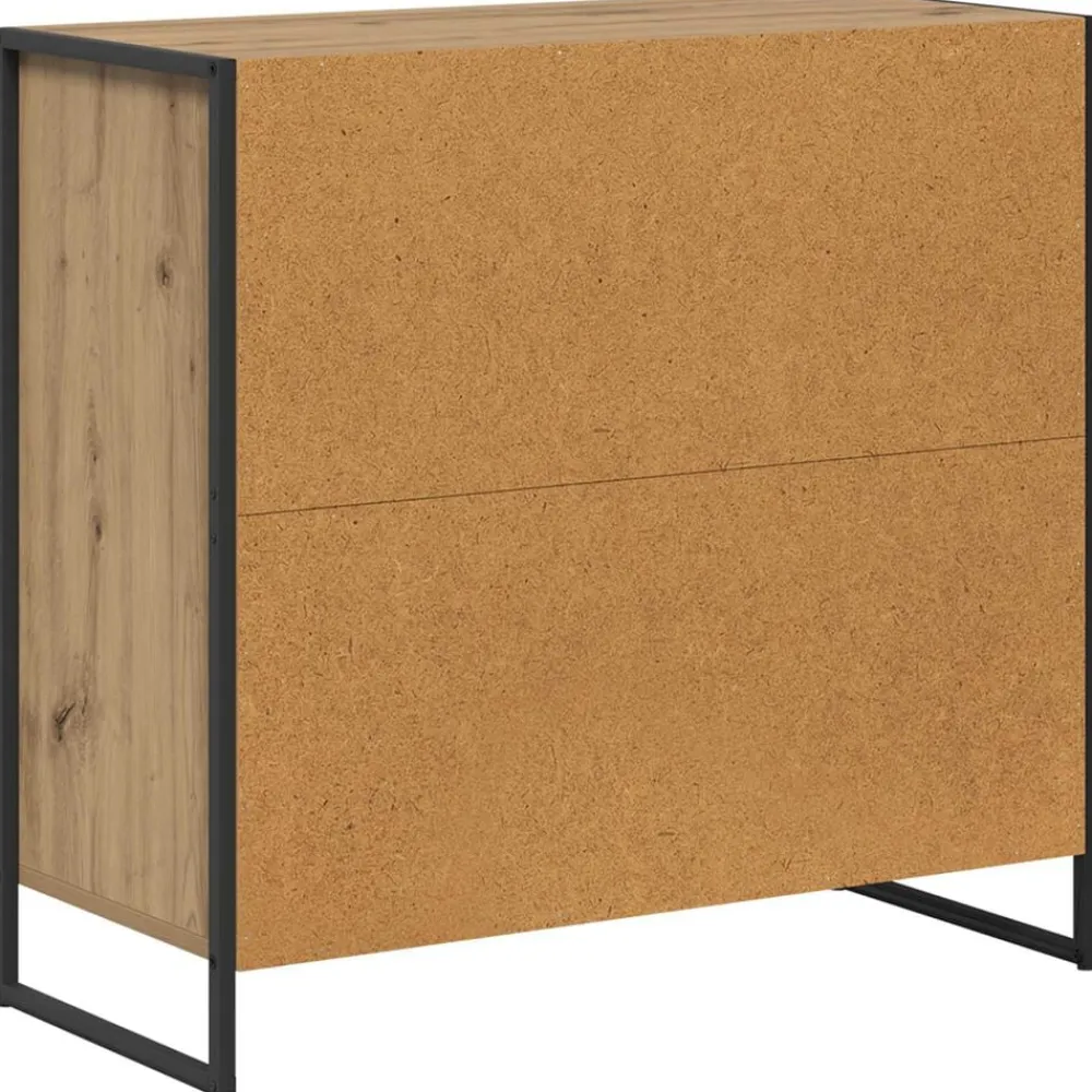 vidaXL Vitrina Roble Artesanal 79 x 36 x 75.5 cm Madera contrachapada Roble artisan Discount
