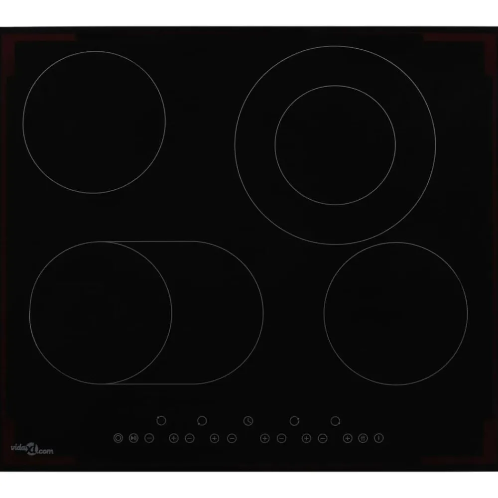 vidaXL Vitrocerámica con 4 quemadores control táctil 6600 W Hot