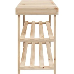 vidaXL Productos Del Hogar-Zapatero 2 en 1 madera maciza de abeto