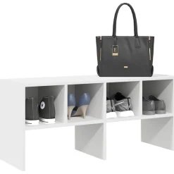vidaXL Zapatero apilable 89,5x30x40 cm Blanco Outlet