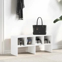 vidaXL Zapatero apilable 89,5x30x40 cm Blanco Outlet