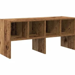 vidaXL Productos Del Hogar-Zapatero apilable madera vieja 89,5x30x40 cm
