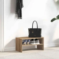 vidaXL Productos Del Hogar-Zapatero apilable roble artesanal 60x30x30,5 cm