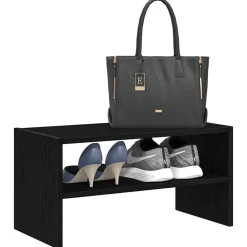 vidaXL Zapatero apilable roble 60x30x30,5 cm Negro Online