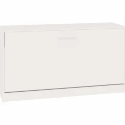 vidaXL Zapatero 80x24x45 cm madera de ingeniería Blanco brillante Best