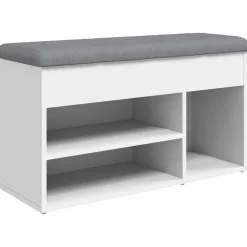 vidaXL Zapatero 82x32x45,5 cm madera de ingeniería Blanco Clearance