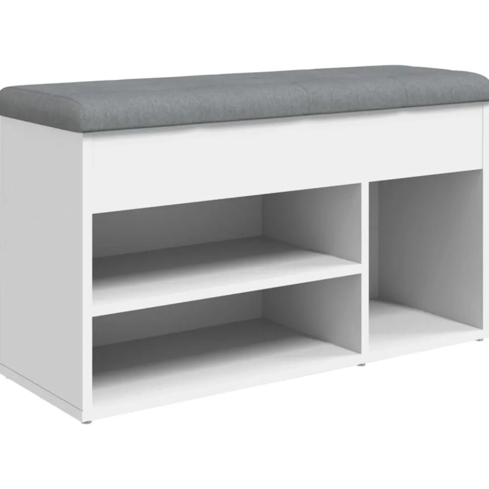vidaXL Zapatero 82x32x45,5 cm madera de ingeniería Blanco Clearance