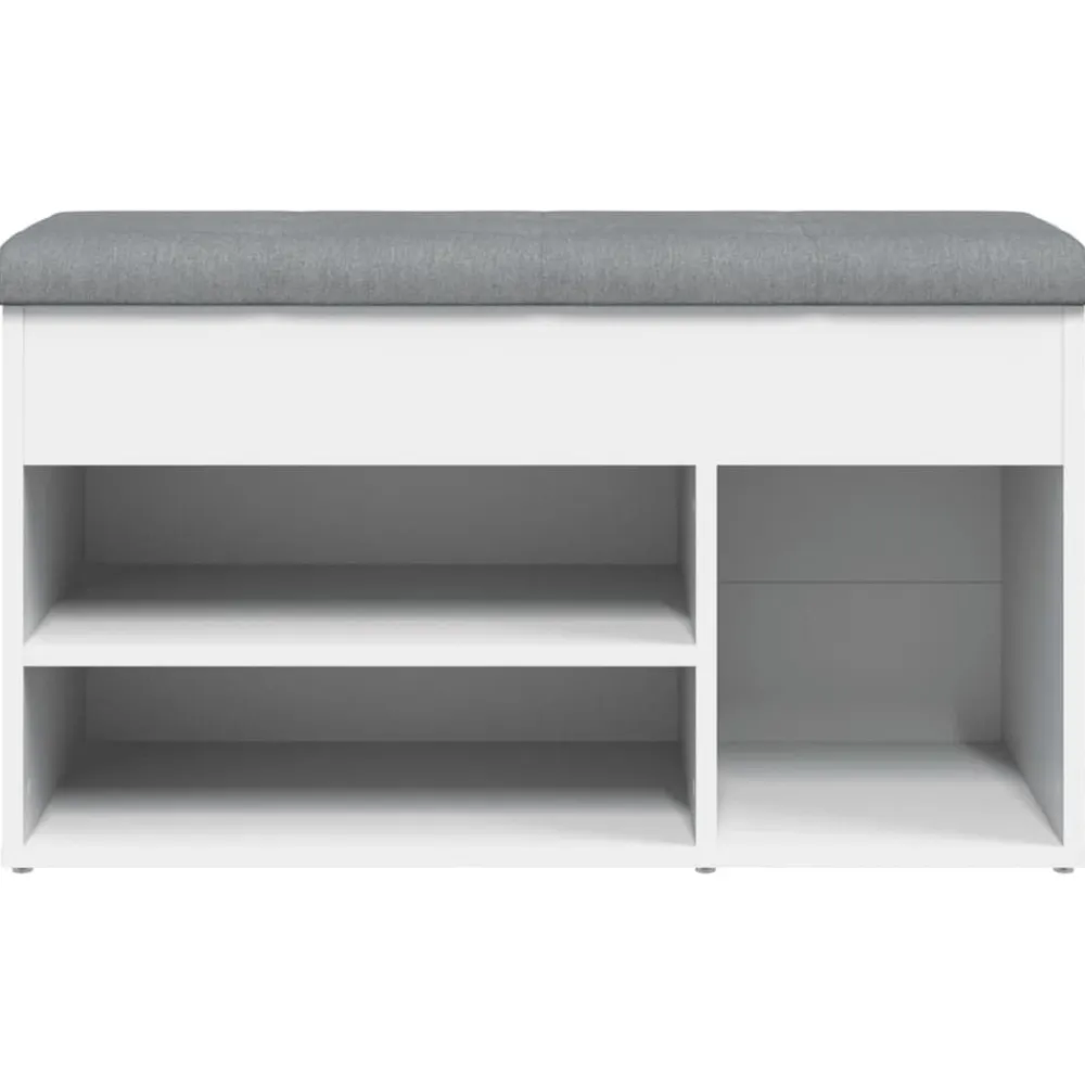 vidaXL Zapatero 82x32x45,5 cm madera de ingeniería Blanco Clearance