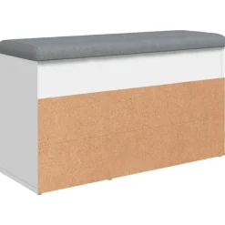 vidaXL Zapatero 82x32x45,5 cm madera de ingeniería Blanco Clearance