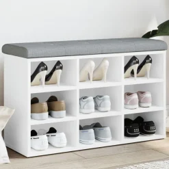 vidaXL Bancos-Zapatero 82x32x50 cm madera de ingeniería