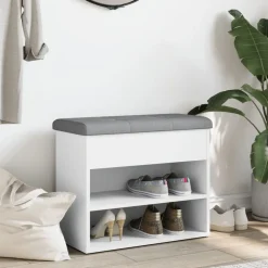 vidaXL Zapatero 62x32x50 cm madera de ingeniería Blanco Best