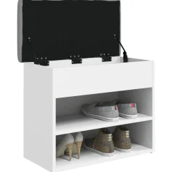 vidaXL Zapatero 62x32x50 cm madera de ingeniería Blanco Best