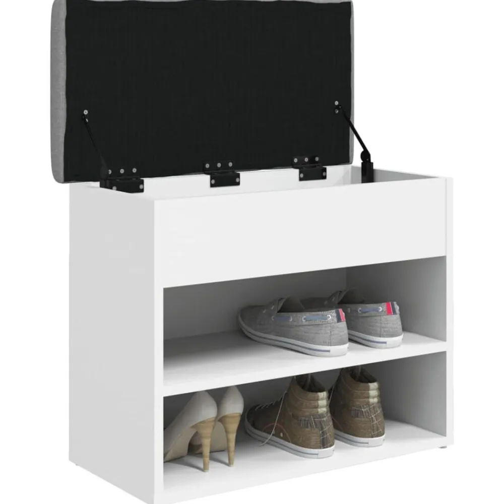 vidaXL Zapatero 62x32x50 cm madera de ingeniería Blanco Best