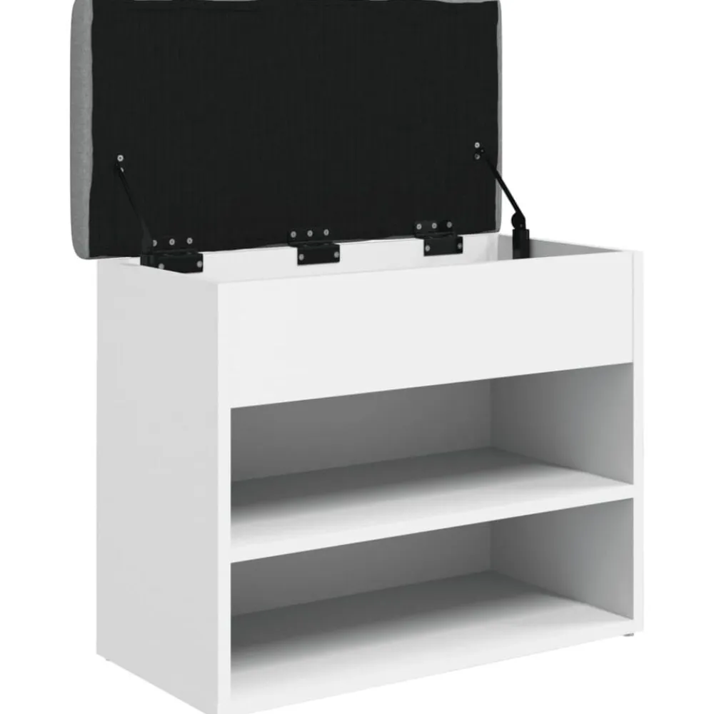 vidaXL Zapatero 62x32x50 cm madera de ingeniería Blanco Best
