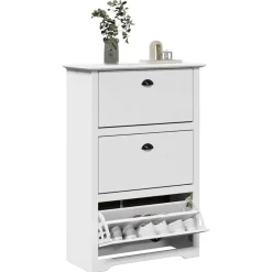 vidaXL Zapatero BODO 80x35x118 cm Blanco Discount