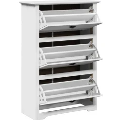vidaXL Zapatero BODO 80x35x118 cm Blanco Discount