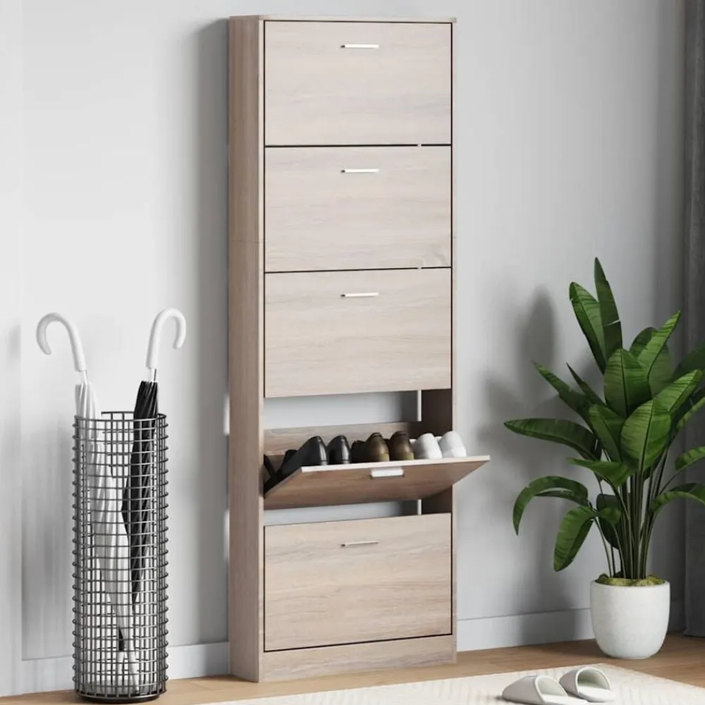vidaXL Productos Del Hogar-Zapatero color con 5 compartimentos