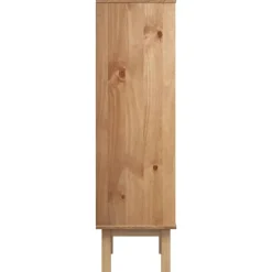 vidaXL Productos Del Hogar-Zapatero con 3 cajones OTTA madera maciza pino marrón blanco