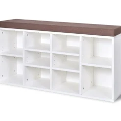 vidaXL Zapatero con 10 compartimentos Blanco Clearance