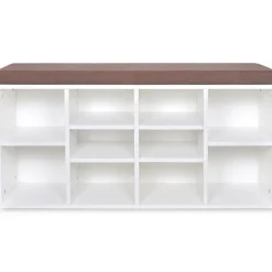 vidaXL Zapatero con 10 compartimentos Blanco Clearance