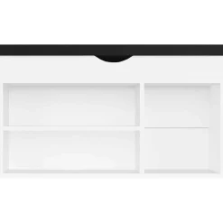 vidaXL Zapatero con cojín madera ingeniería 80x30x47 cm Blanco Best