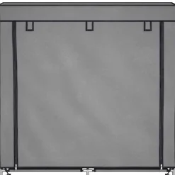 vidaXL Zapatero con funda de tela 115x28x110 cm Gris Online