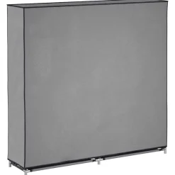 vidaXL Zapatero con funda de tela 115x28x110 cm Gris Online