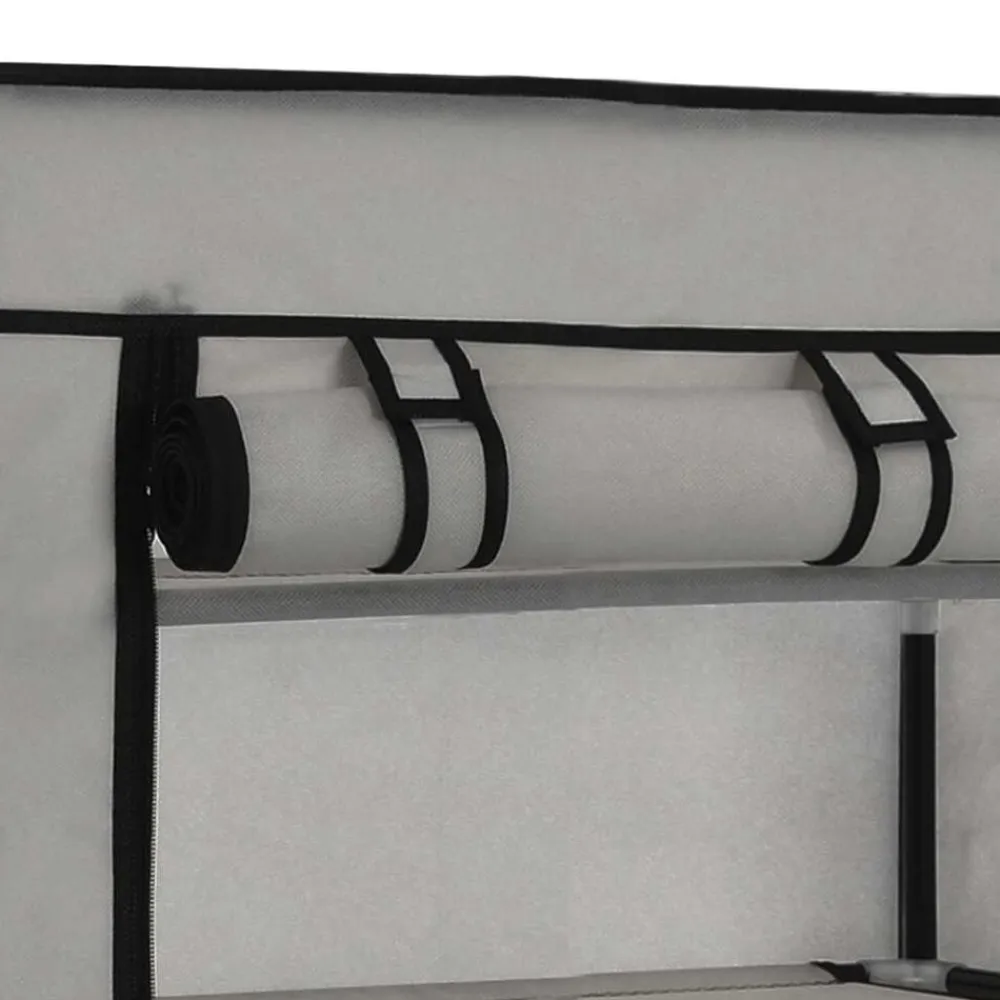 vidaXL Productos Del Hogar-Zapatero con funda de tela 58x28x106 cm