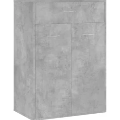 vidaXL Zapatero de contrachapada gris hormigón 60x35x84 cm Gris hormig&oacute;n Best