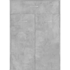 vidaXL Zapatero de contrachapada gris hormigón 60x35x84 cm Gris hormigón Best