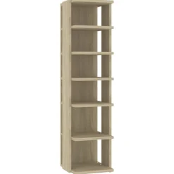 vidaXL Zapatero de ingeniería 27,5x27x102cm Roble Sonoma Best