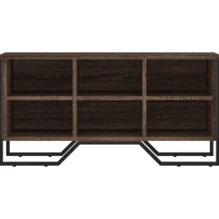 vidaXL Zapatero de madera de ingeniería marrón roble 90x38x45,5 cm Marrón roble Outlet