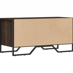 vidaXL Zapatero de madera de ingeniería marrón roble 90x38x45,5 cm Marrón roble Outlet