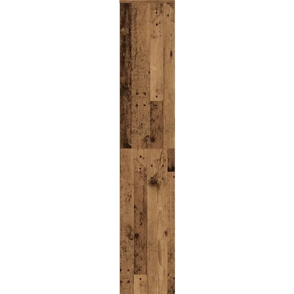 vidaXL Zapatero de madera ingeniería 54x34x183cm Madera antigua New