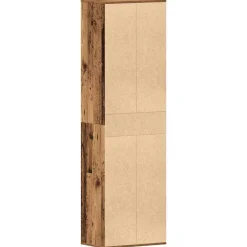 vidaXL Zapatero de madera ingeniería 54x34x183cm Madera antigua New